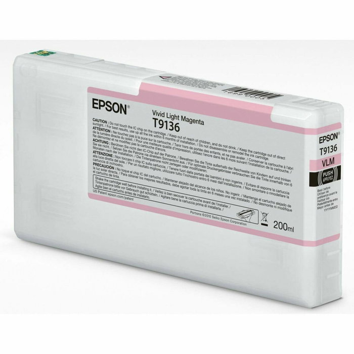 Epson Cartucho de Tinta Vivid Light Magenta T9136 (200 ml)