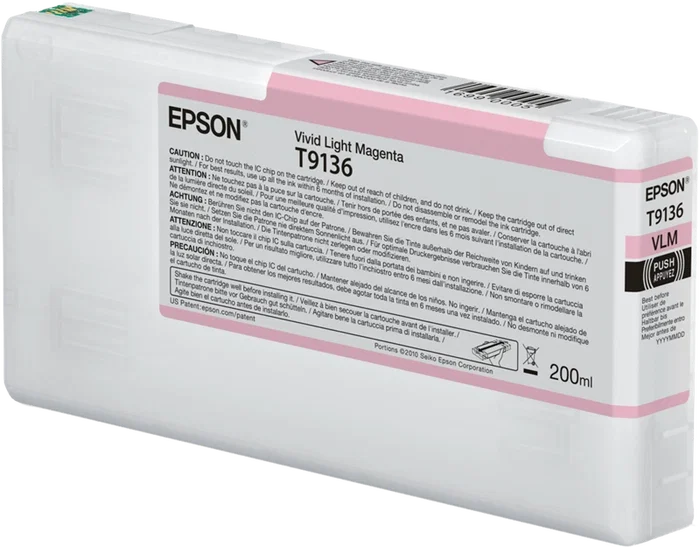 Epson Cartucho de Tinta Vivid Light Magenta T9136 (200 ml)
