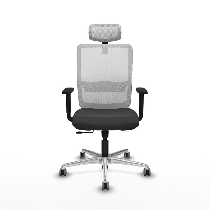 PIQUERAS Y CRESPO Silla de oficina Haches con mecanismo Sincro/Traslack Gris oscuro y Blanco PIQUERAS Y CRESPO Silla de oficina Haches con mecanismo Sincro/Traslack Gris oscuro y Blanco
