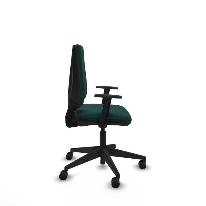 PIQUERAS Y CRESPO Silla de oficina Elche Verde botella con Brazos 1D PIQUERAS Y CRESPO Silla de oficina Elche Verde botella con Brazos 1D