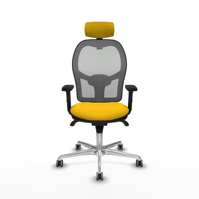 PIQUERAS Y CRESPO Silla de oficina Jorquera con mecanismo Sincro, Amarillo y Gris PIQUERAS Y CRESPO Silla de oficina Jorquera con mecanismo Sincro, Amarillo y Gris