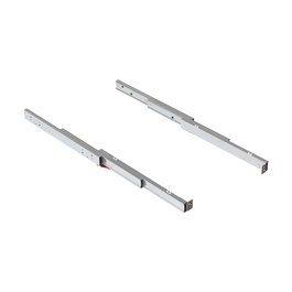 Emuca Guías para mesa extensible Shot, Aluminio, Anodizado inox