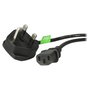 StarTech.com Cable de Alimentación PXT101UK 1,8m BS 1363 a C13 Negro