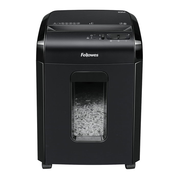 Fellowes Powershred 10M Trituradora de Papel Microcorte Negra