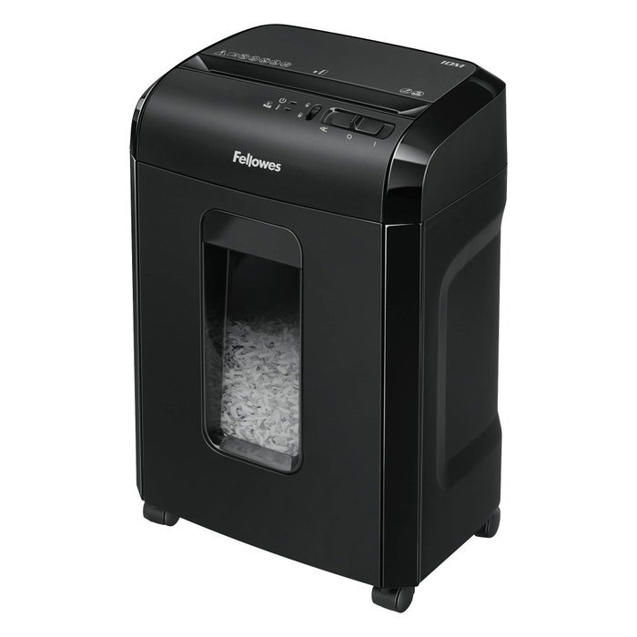 Fellowes Powershred 10M Trituradora de Papel Microcorte Negra