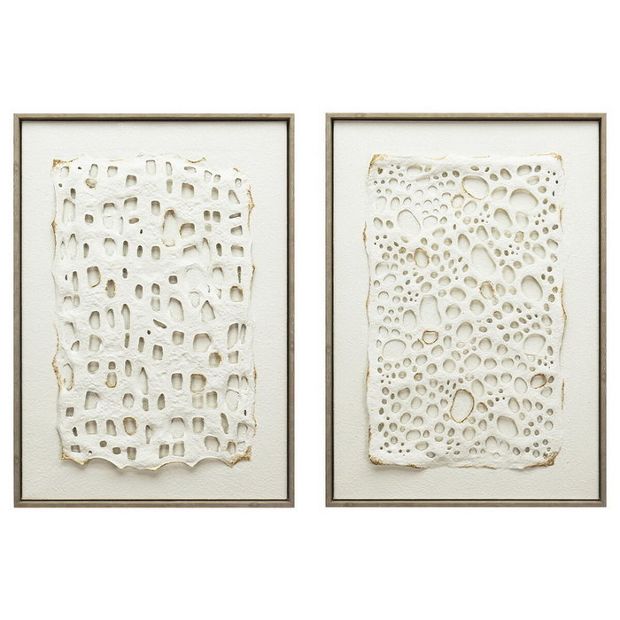 DKD Home Decor Cuadro Lienzo 3D Surtido de 2 Unidades 50x3x70 cm Blanco DKD Home Decor Cuadro Lienzo 3D Surtido de 2 Unidades 50x3x70 cm Blanco