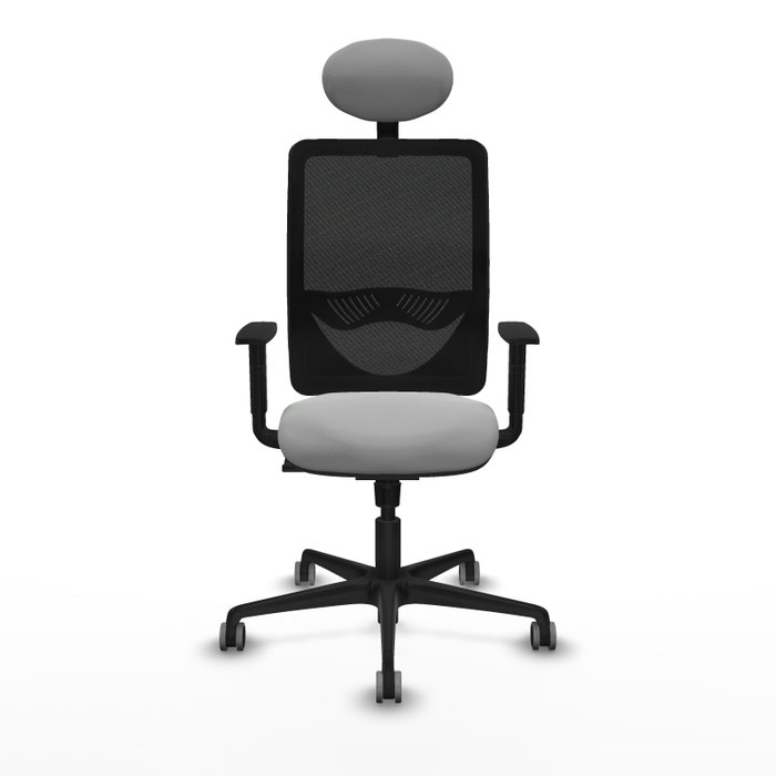 PIQUERAS Y CRESPO Silla de oficina Zulema con mecanismo Sincro, Gris claro y Negro PIQUERAS Y CRESPO Silla de oficina Zulema con mecanismo Sincro, Gris claro y Negro