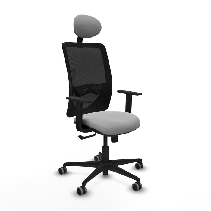 PIQUERAS Y CRESPO Silla de oficina Zulema con mecanismo Sincro, Gris claro y Negro PIQUERAS Y CRESPO Silla de oficina Zulema con mecanismo Sincro, Gris claro y Negro
