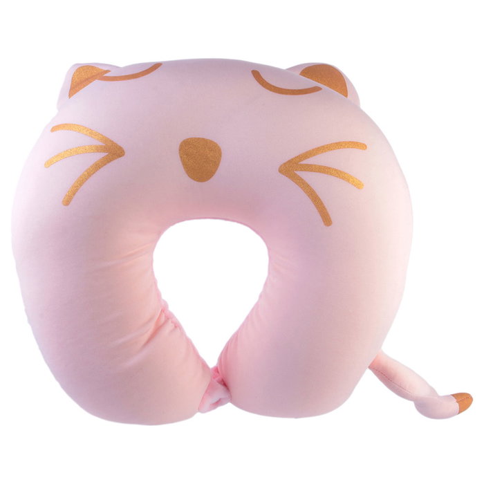 The Concept Factory Cojín Cervical Gato Mon Chat Mon Ch - Negro, Rosa - 30x28 cm The Concept Factory Cojín Cervical Gato Mon Chat Mon Ch - Negro, Rosa - 30x28 cm