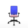 PIQUERAS Y CRESPO Silla de oficina Motilla con mecanismo Sincro, Rosa y Azul