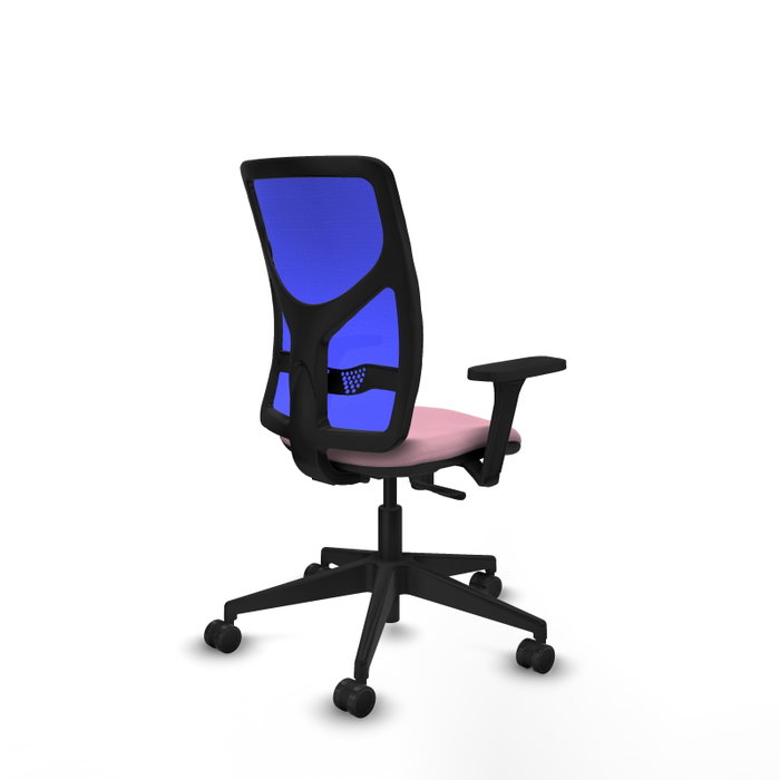 PIQUERAS Y CRESPO Silla de oficina Motilla con mecanismo Sincro, Rosa y Azul