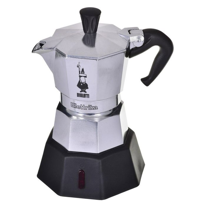 Bialetti Moka Elettrika 2TZ, Cafetera moka eléctrica compacta Plata / Negro