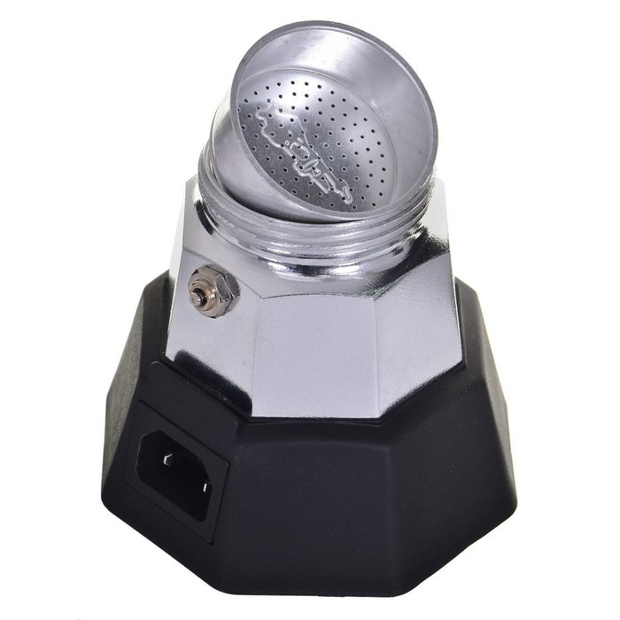 Bialetti Moka Elettrika 2TZ, Cafetera moka eléctrica compacta Plata / Negro