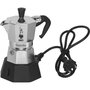 Bialetti Moka Elettrika 2TZ, Cafetera moka eléctrica compacta Plata / Negro