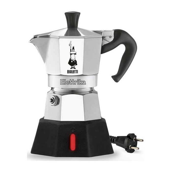 Bialetti Moka Elettrika 2TZ Plata/Negro