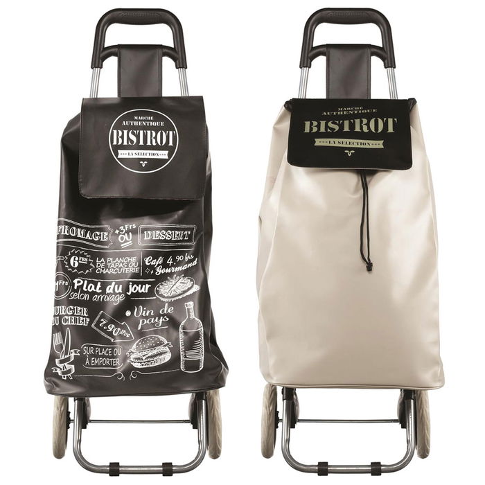 Entre Temps Carro Compra Bistrot Entre Temps Negro Menú Crema Bistrot Acero Plástico Goma