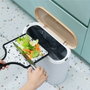 Kitchen Move Papelera de baño con empuje estrecho 10 L Madera