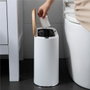 Kitchen Move Papelera de baño con empuje estrecho 10 L Madera