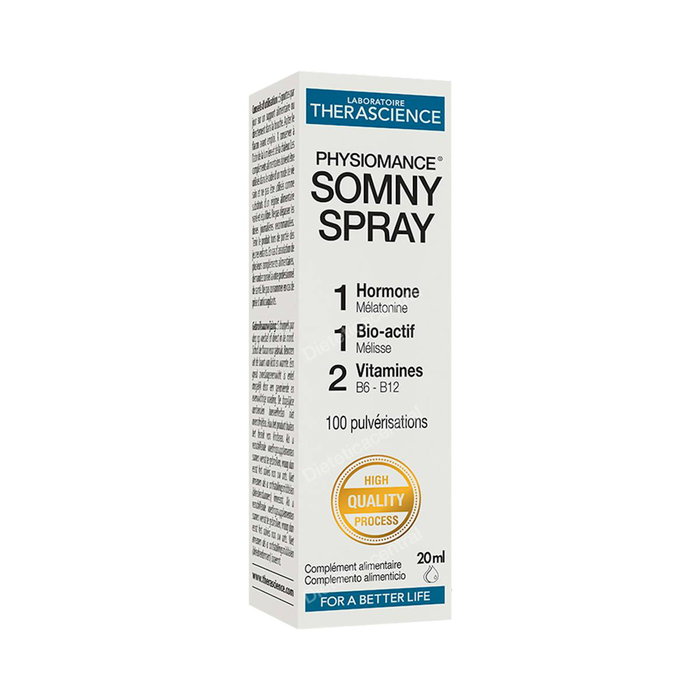 Therascience Physiomance Somny Spray 20 ml - Complemento para el Sueño y Jet Lag con Melatonina y Vitamina B12 Therascience Physiomance Somny Spray 20 ml - Complemento para el Sueño y Jet Lag con Melatonina y Vitamina B12