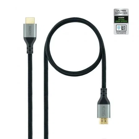 Nanocable Cable HDMI 2.1 Certificado Ultra High Speed Macho-Macho 2 Metros Negro Nanocable Cable HDMI 2.1 Certificado Ultra High Speed Macho-Macho 2 Metros Negro