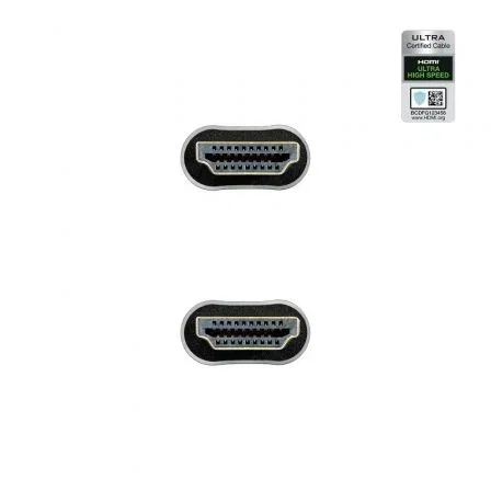 Nanocable Cable HDMI 2.1 Certificado Ultra High Speed Macho-Macho 2 Metros Negro Nanocable Cable HDMI 2.1 Certificado Ultra High Speed Macho-Macho 2 Metros Negro