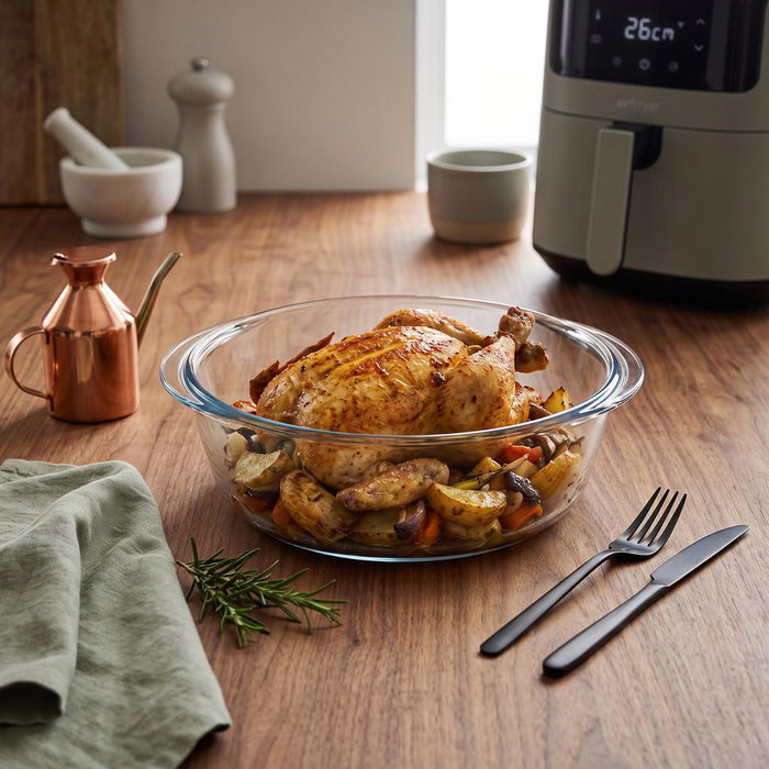 Pyrex® Fuente Redonda de Vidrio Airfryer 26 cm - 2,3 L
