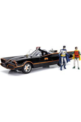 JADA TOYS Batmobile 1966 Classic Tv & Set 2 Figuras 1/18 Scale Dc Universe