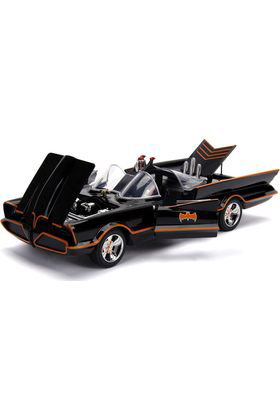 JADA TOYS Batmobile 1966 Classic Tv & Set 2 Figuras 1/18 Scale Dc Universe