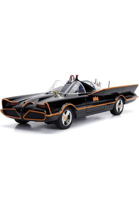 JADA TOYS Batmobile 1966 Classic Tv & Set 2 Figuras 1/18 Scale Dc Universe