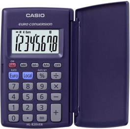 Casio HL-820VER Calculadora de Bolsillo Azul de 8 Dígitos