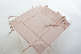 DKD Home Decor Cesta Shabby Rosa Palo Multicolor 30 x 9 x 30 cm (12 Unidades)