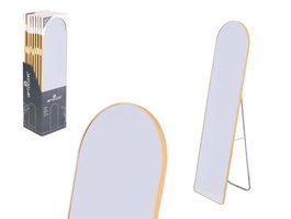 Giftdecor Espejo de Pie con Acabado en Madera Oscura - 120 x 2 x 30 cm (Alto 2.7 cm) (Set de 8)