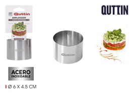 Quttin Emplatador Inox RED 6x4.5cm (Pack de 24) de Acero Inoxidable