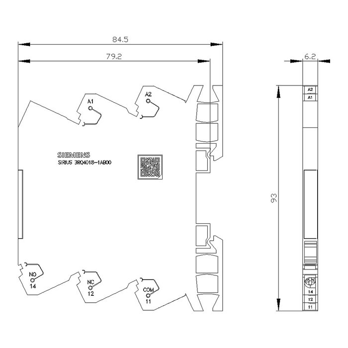 Siemens 3RQ4018-1AB00 Acoplador de salida AC/DC 24V