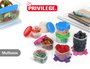 Privilege Set 6 Mini Fiambreras 35ml con Tapa, 4.5 cm x 3.4 cm x 4.5 cm (24 Unidades)