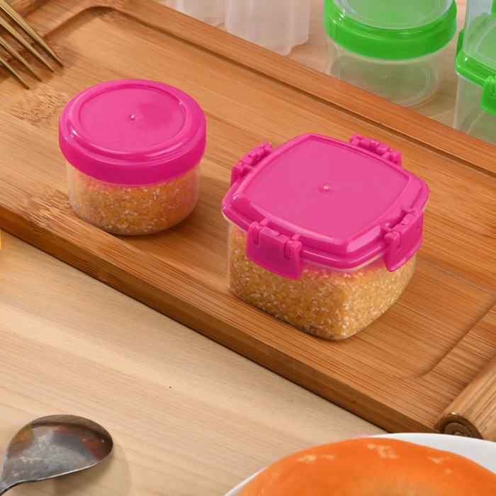 Privilege Set 6 Mini Fiambreras 35ml con Tapa, 4.5 cm x 3.4 cm x 4.5 cm (24 Unidades) Privilege Set 6 Mini Fiambreras 35ml con Tapa, 4.5 cm x 3.4 cm x 4.5 cm (24 Unidades)
