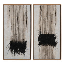 Cuadro Pintura Abstracto 2/M 70 X 140 cm (Set de 2)