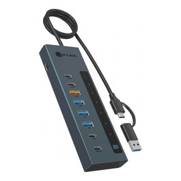 ICY BOX IB-HUB1743-CPD 9-in-1 Hub USB 3.2 Gen 2 Type-C / Type-A 10000 Mbit/s Aluminio Azul 100W