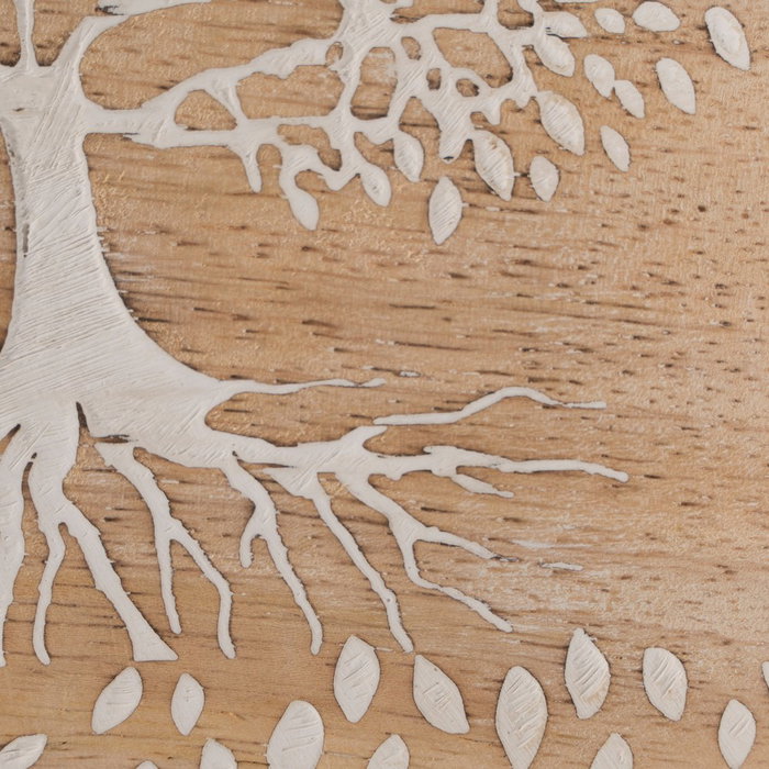 S/2 Bandejas Blanco-Natural 15 X 15 X 2,50 cm (Set de 2)