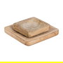 S/2 Bandejas Blanco-Natural 15 X 15 X 2,50 cm (Set de 2)