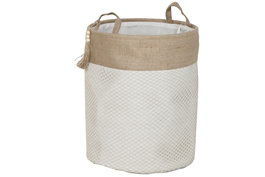 DKD Home Decor Cesta Ropa Natural Crema 38 x 48 x 38 cm (2 Unidades)