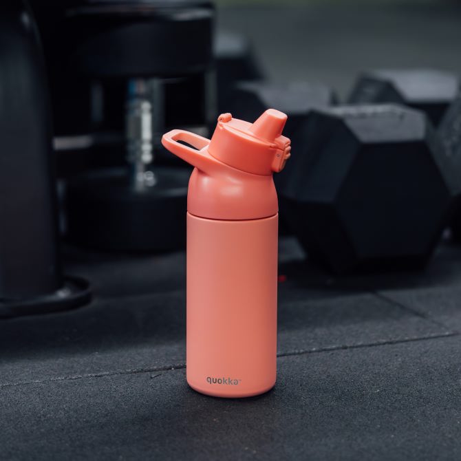 QUOKKA Botella Termo Acero Inoxidable para Niños 700 ml con Sipper, Tide Coral