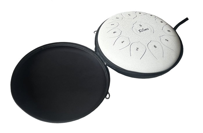 Ritmo Tongue Drum 12” Upgraded Premium Lotus Serie 13 Notas Blanco Ritmo Tongue Drum 12” Upgraded Premium Lotus Serie 13 Notas Blanco