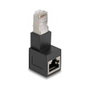 DeLOCK Adaptador RJ45 Cat.6A Macho a Hembra 90° hacia abajo