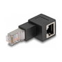 DeLOCK Adaptador RJ45 Cat.6A Macho a Hembra 90° hacia abajo