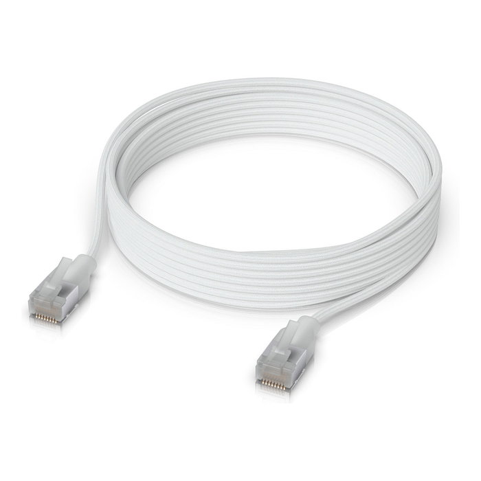 Ubiquiti UACC-Cable-Patch-EL-C6A-3M-W Cable de Red Cat6a 3m Blanco Translúcido