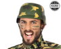 Atosa Casco Militar Rígido Verde Camuflaje para Disfraz de Soldado Adulto