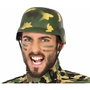 Atosa Casco Militar Rígido Verde Camuflaje para Disfraz de Soldado Adulto