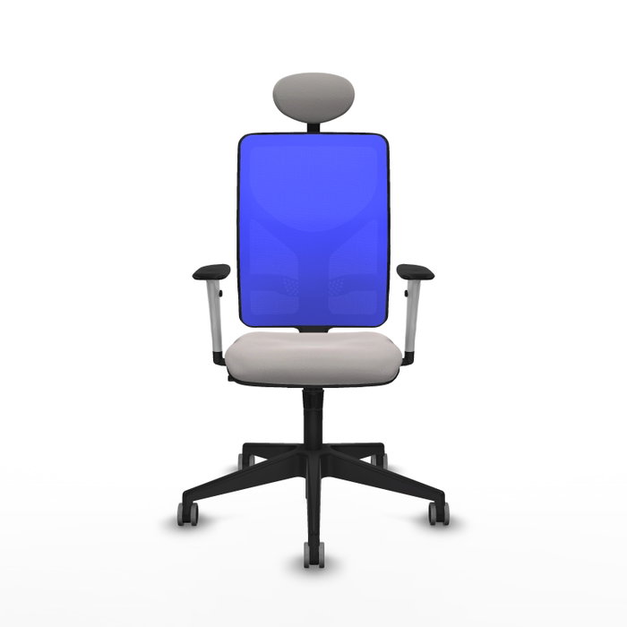 PIQUERAS Y CRESPO Silla de oficina Motilla con mecanismo Sincro, Blanco y Azul PIQUERAS Y CRESPO Silla de oficina Motilla con mecanismo Sincro, Blanco y Azul