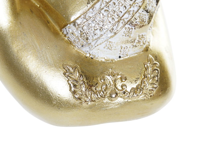 DKD Home Decor Figura de Buda Dorado y Blanco en Resina
